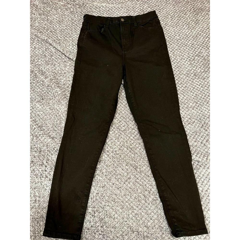 Curvy Black American Eagle Skinny Jeans Size 12 Regular